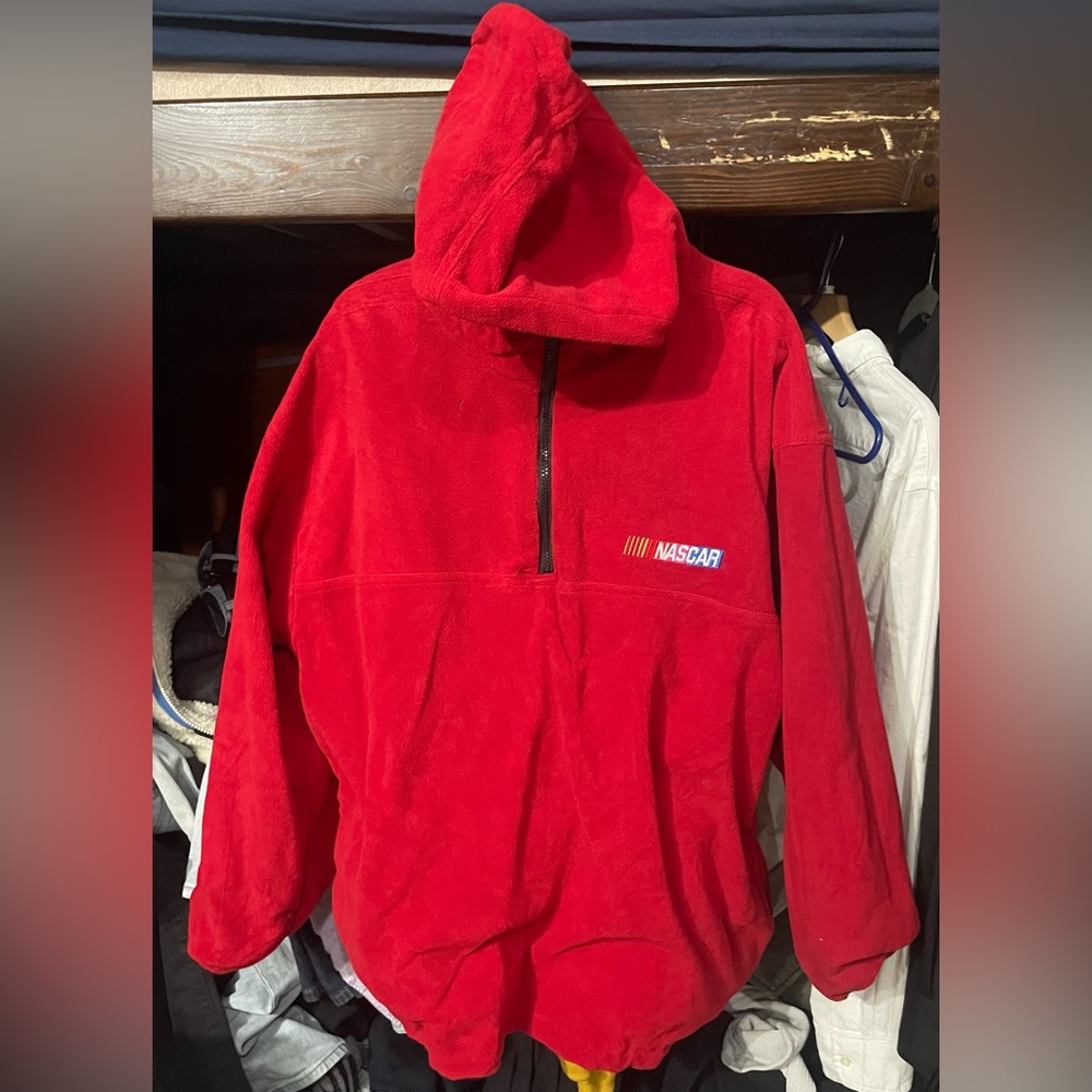 Reversible NASCAR fleece hooded jacket